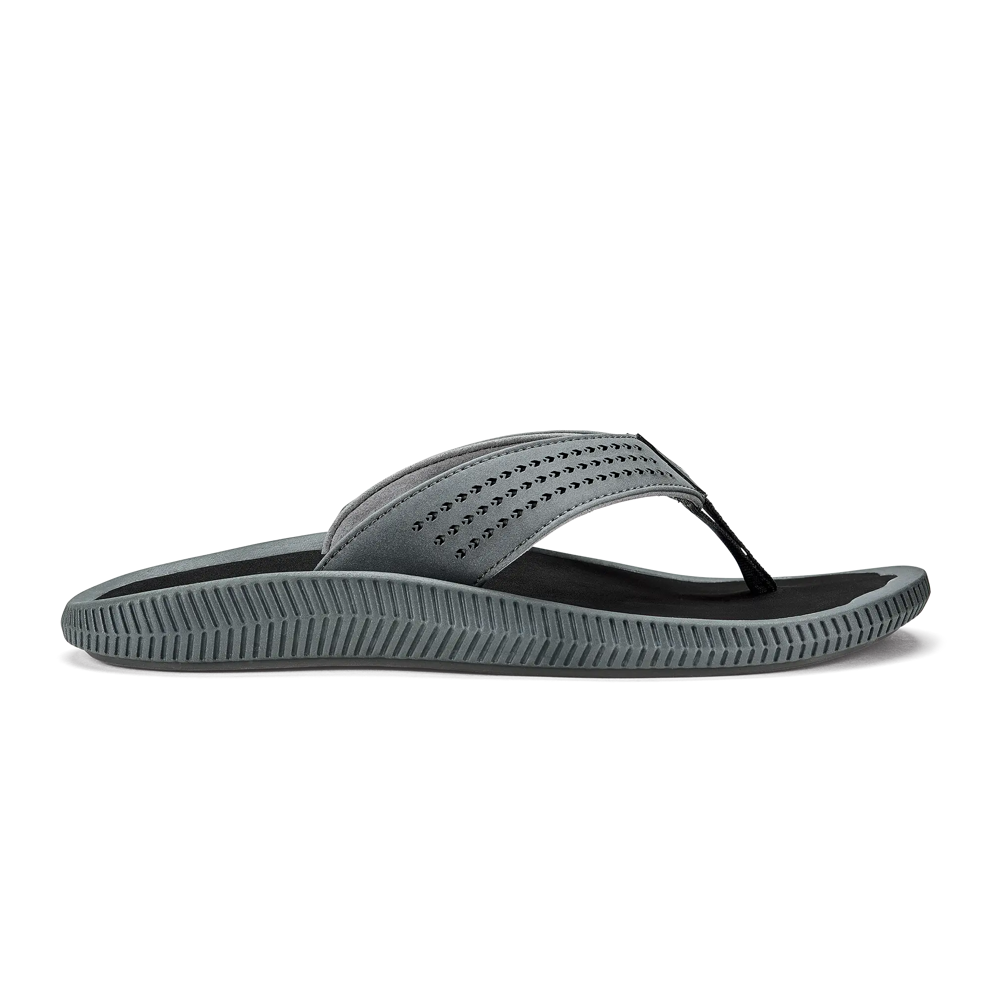 Ulele Men's Water-Ready Beach Sandals - Dark Shadow / Black