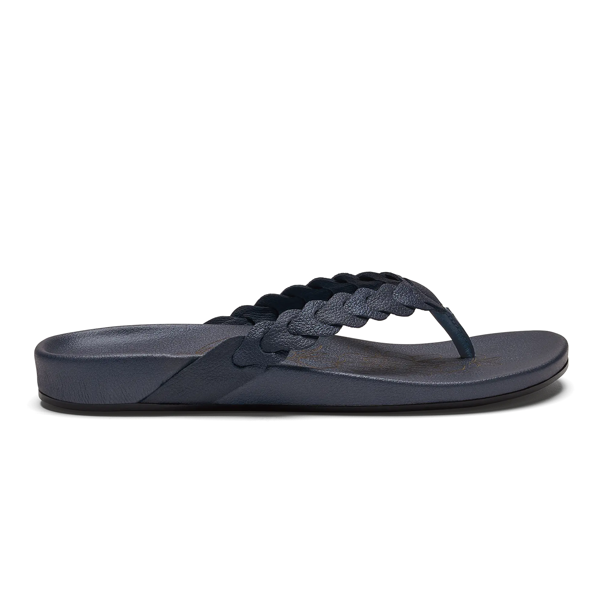 Lei Women's Leather Beach Sandals - Mood Indigo